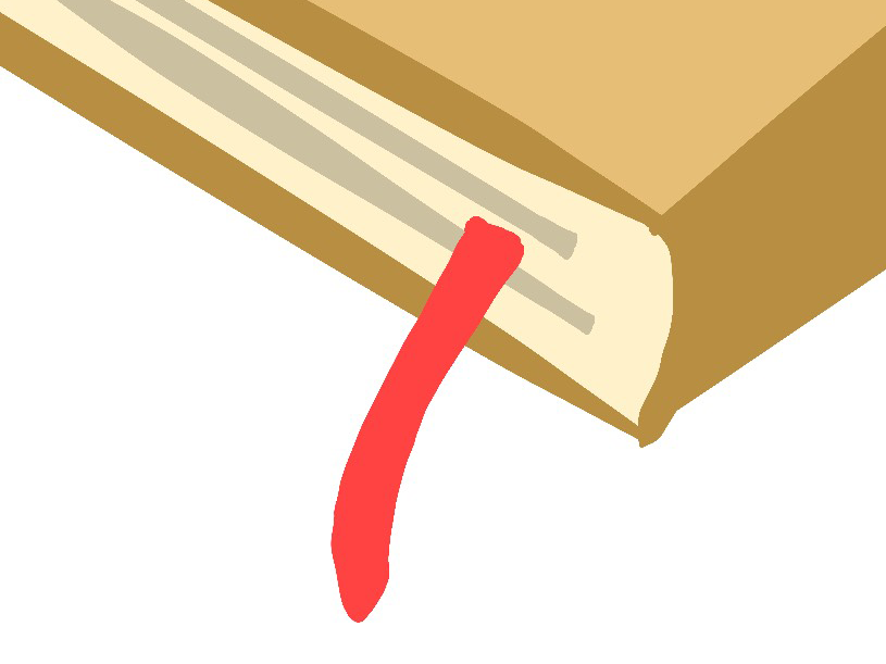 Ein altes Fotobuch, Detail eines Lesezeichens